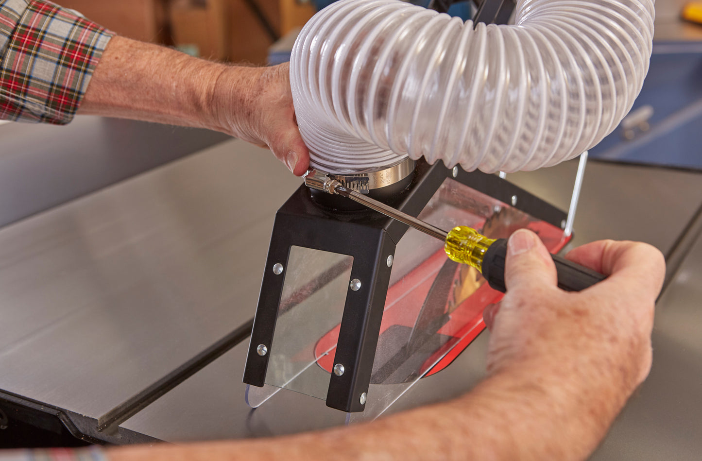 SawStop® Floating Overarm Dust Collection Guard | TSG-FDC