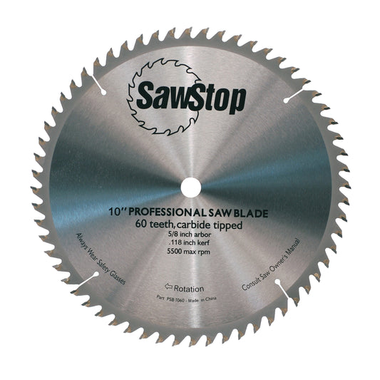 SawStop® 60-Tooth Combination Table Saw Blade | CB104 184