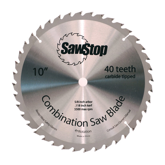 SawStop® 40-Tooth Combination Table Saw Blade | CNS-07-148